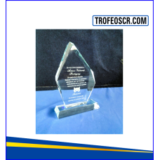 Reconocimiento Cristal  Fino Diamante Grabado