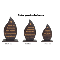 Reconocimiento Gota madera laser Reconocimiento Gota madera laser