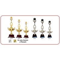 Copa Clásica Dorada con Alzador